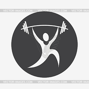 Weightlifter icon - vector image