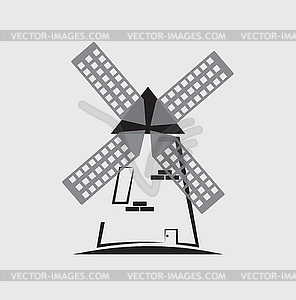 Windmill icon - vector image