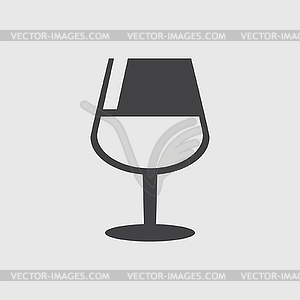 Drink in glass icon - vector image