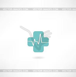 Medical cross icon - vector image