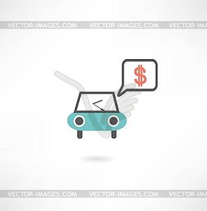 Car and money - vector clipart