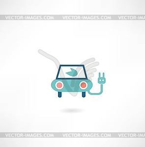 Eco icon hand vehicles - vector clip art