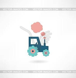 Tractor icon - vector image