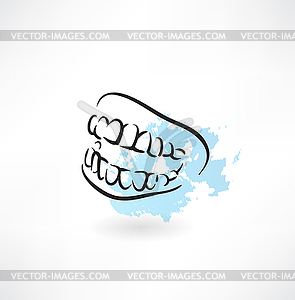 Jaw teeth icon - vector image