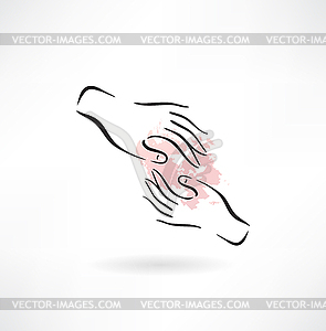 Hands icon - vector clipart / vector image