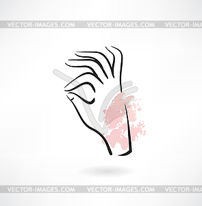 Hands icon - vector clip art