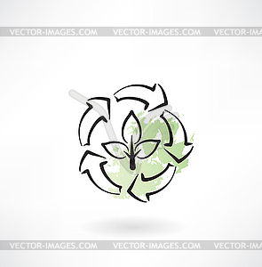 Eco cycling icon - vector clip art