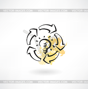 Cycle power icon - royalty-free vector clipart