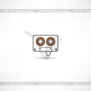 Cassete audio icon - vector image