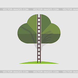 Wood - Stairs - vector clipart