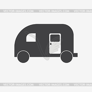 Set of transport icons - trailers - vector clip art