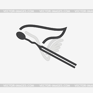 Black match icon - vector image