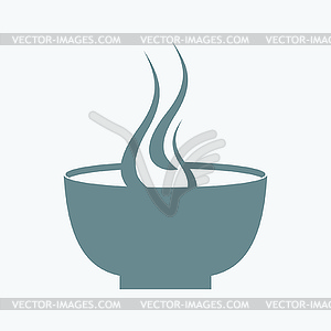 Cup (mug) of hot drink (coffee, tea etc) - color vector clipart