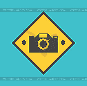Photo camera icon - vector image