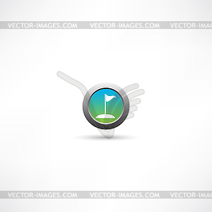 Flag icon - vector clip art