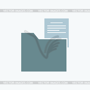 Document folder Icon - vector image