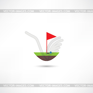 Golf icon - vector image