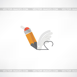 Pencil icon - vector clipart