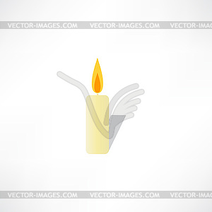 Candle icon - vector clipart