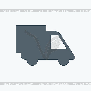 Значок доставка грузовик - векторизованный клипарт