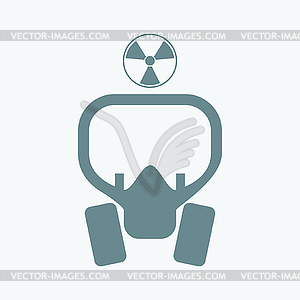 Radiation mask icon - vector image