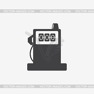 Glossy Fuel Station & Battery Sign Icons - vector clipart