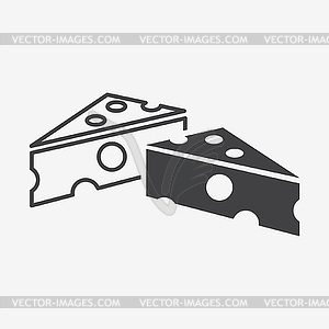 Cheese icon - vector clip art