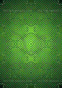 Green satin background with a relief pattern - vector image