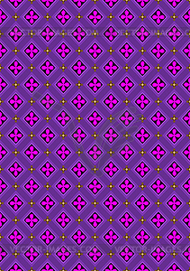 Purple seamless background with flowers - vector clipart