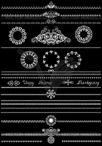 Collection of white patterns - vector clipart / vector image