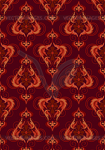Red classic ornament - vector image