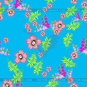 Floral - seamless pattern - vector clip art