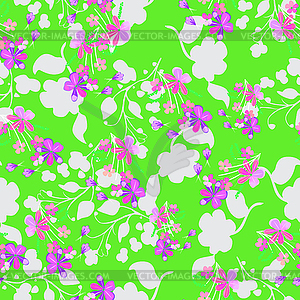 Vector floral seamless pattern - vector image