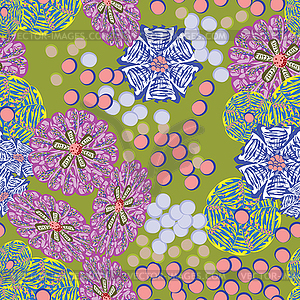 Flower- seamless pattern,  vector illustration  - vector clipart