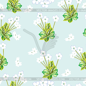 Flower- seamless pattern,  vector illustration  - vector image