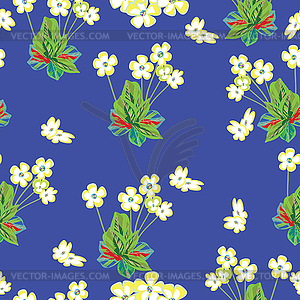 Flower- seamless pattern,  vector illustration  - vector image