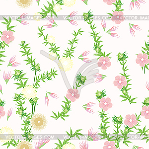 Flower- seamless pattern,  vector illustration  - vector clipart