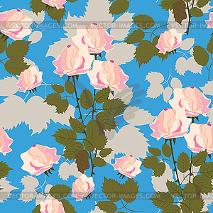 Floral seamless background with roses, fashion Beautifu - vector image