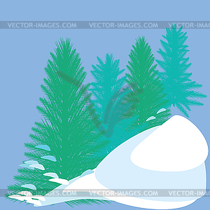 New year trees - vector clipart