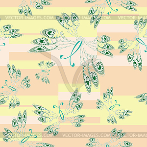 Butterfly - seamless pattern - vector clipart