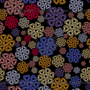 Decorative floral seamless pattern - vector clipart