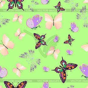 Butterfly - seamless pattern - vector clipart