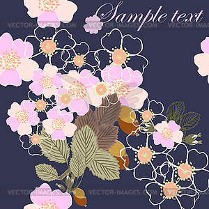 Colorful flowers and leafs - seamless pattern - royalty-free vector image