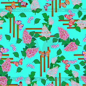 Flower and butterfly - vector clipart