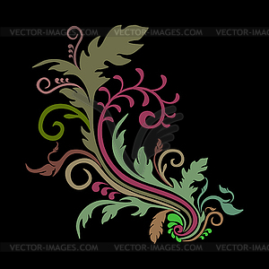 Decorative leafs,vintage,ornament. - vector image