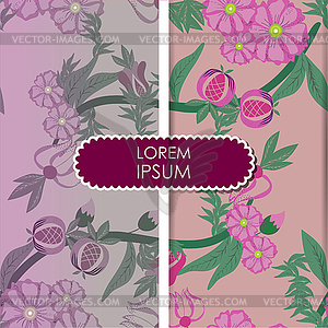 Colorful leafs and flowers - seamless pattern - vector clipart