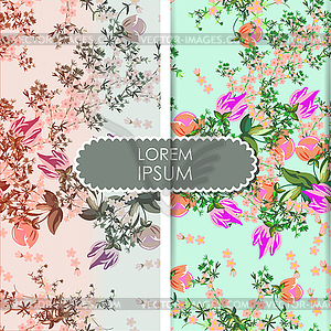 Flower- seamless pattern, vector illustration  - vector clipart