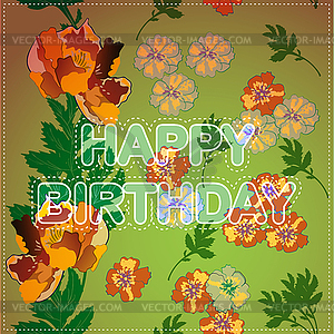 Happy birthday card - royalty-free vector image