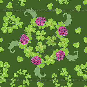 Happy St.Patrick`s Day. Seamless pattern - vector image