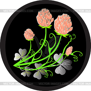 Happy St.Patrick`s Day. Floral background - vector clipart